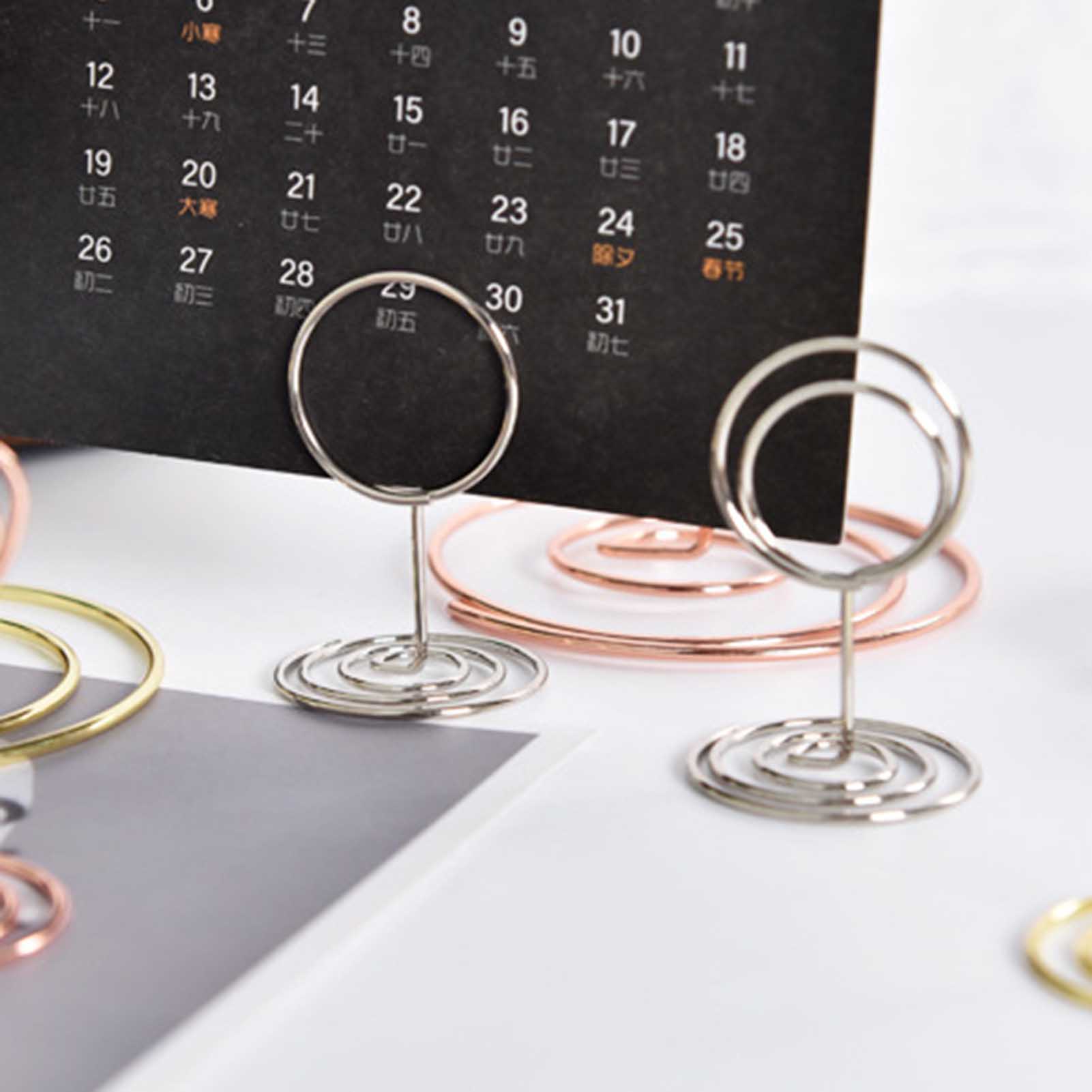 5pcs Dining Slot Card Holder F - Table Number Gold 评论和价格