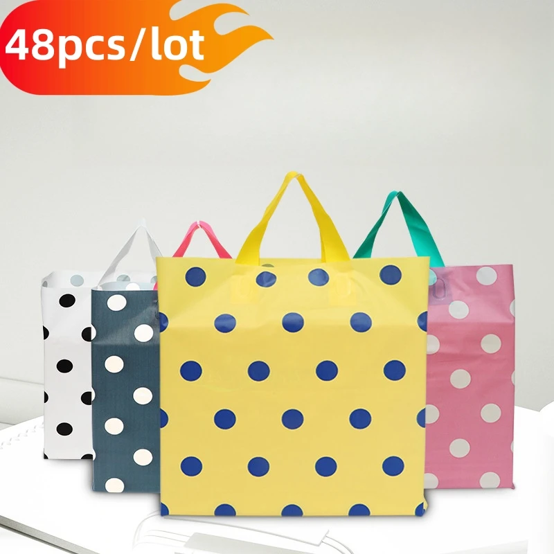 48pcs Frosted Polka Dot Tote B - Wedding/Event Supply Store 评论和价格