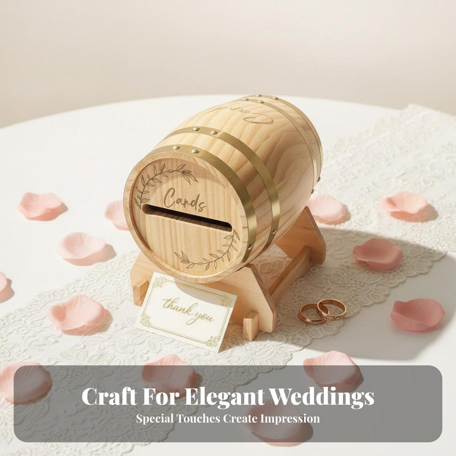 Large Wooden Card Box with Slo - Wedding Card Box 评论和价格