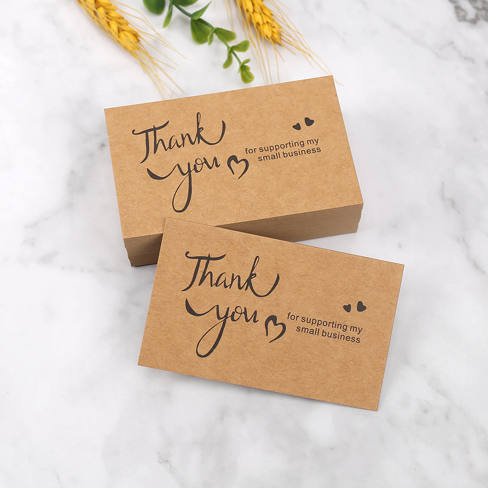 50pcs Thank You Cards Kraft Pa - Wedding Decor Supply Store 评论和价格