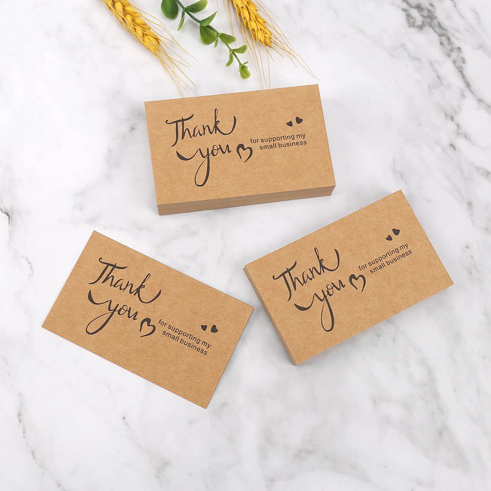50pcs Thank You Cards Kraft Pa - Wedding Decor Supply Store 评论和价格