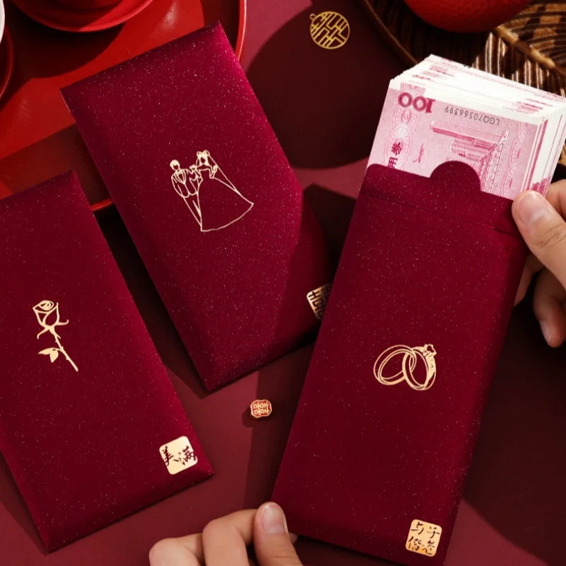 6Pcs /Pack Chinese Red Envelop - Wedding Envelopes 评论和价格