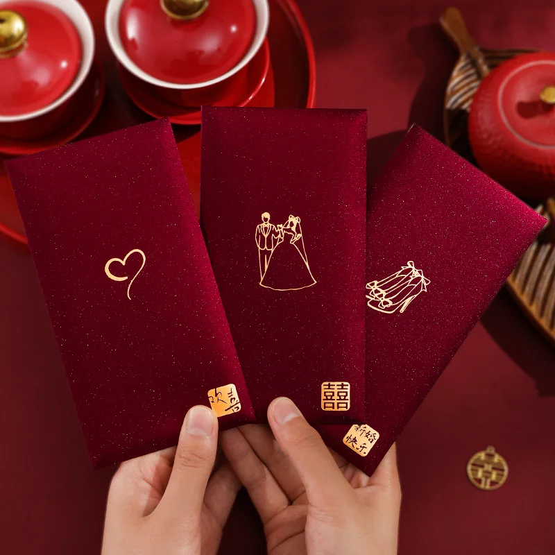 6Pcs /Pack Chinese Red Envelop - Wedding Envelopes 评论和价格